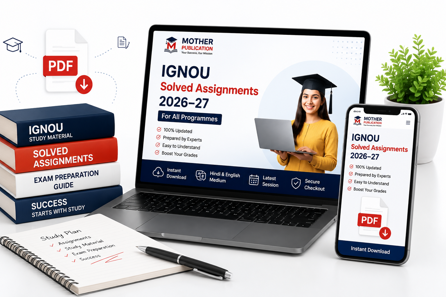 IGNOU Solved Assignments 2026–27 PDF Store - Mother Publication