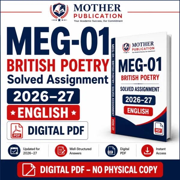 IGNOU MEG-01 Solved Assignment 2026-27