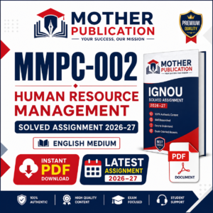 MMPC-002 Solved Assignment 2026-27 in English PDF Download
