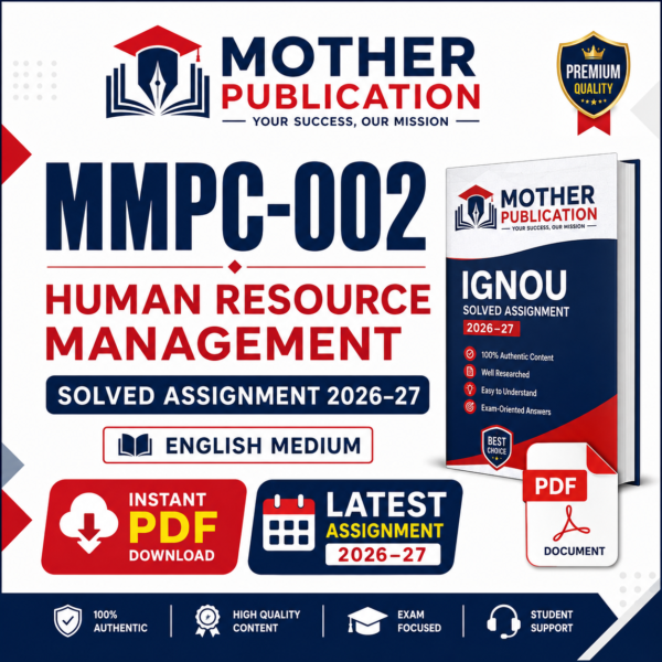 MMPC-002 Solved Assignment 2026-27 in English PDF Download