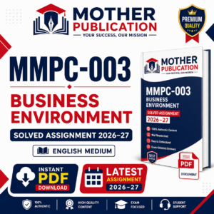MMPC-003 Solved Assignment 2026-27 in English PDF Download