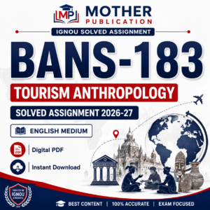 BANS-183 Solved Assignment 2026-27 in English
