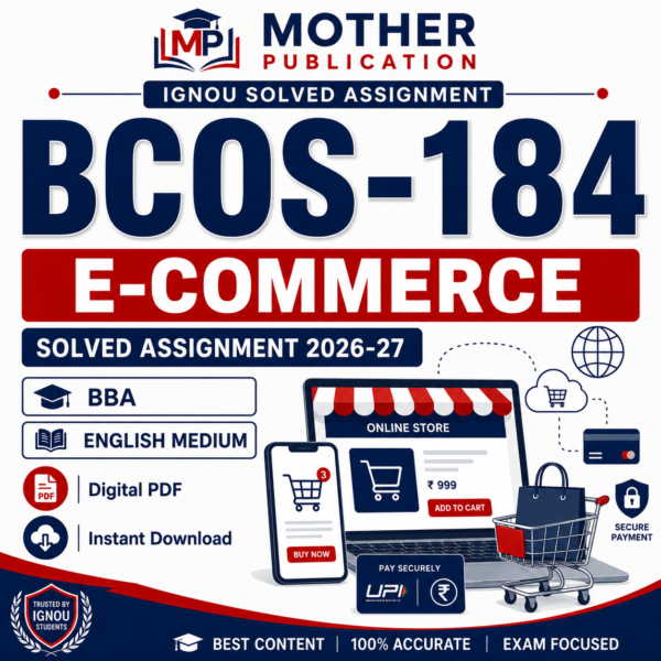 BCOS-184 Solved Assignment 2026-27 in English