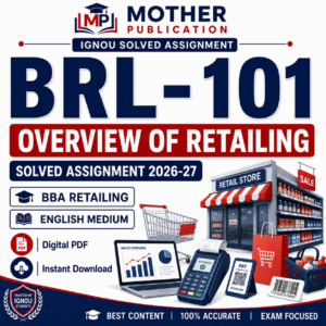 BRL-101 Solved Assignment 2026-27 in English