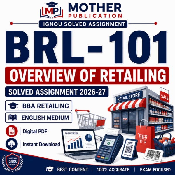 BRL-101 Solved Assignment 2026-27 in English