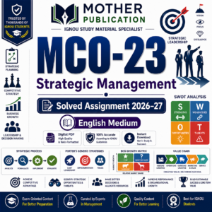 MCO-23 Solved Assignment 2026-27 in English | Strategic Management
