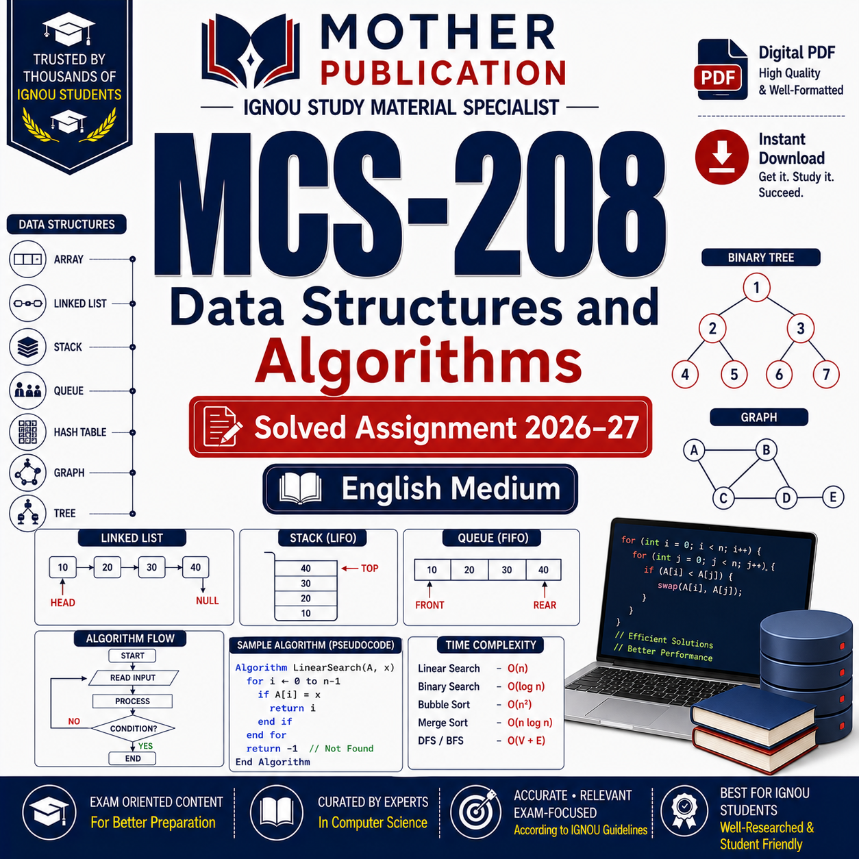 MCS-208 Solved Assignment 2026-27 in English