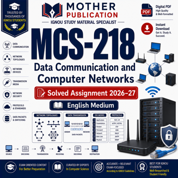 MCS-218 Solved Assignment 2026-27 in English