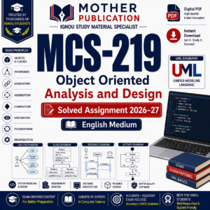 MCS-219 Solved Assignment 2026-27 in English