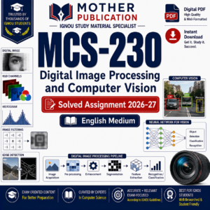 MCS-230 Solved Assignment 2026-27 in English