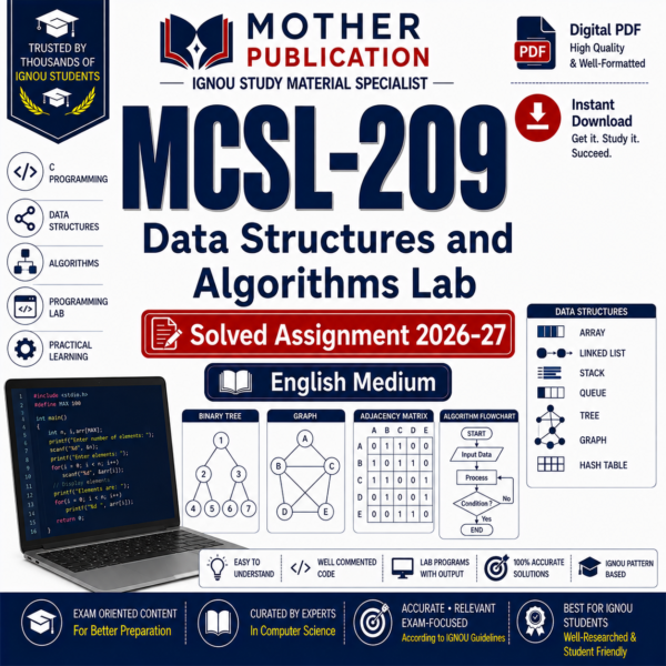 MCSL-209 Solved Assignment 2026-27 in English