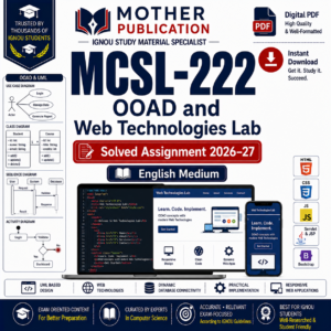 MCSL-222 Solved Assignment 2026-27 in English