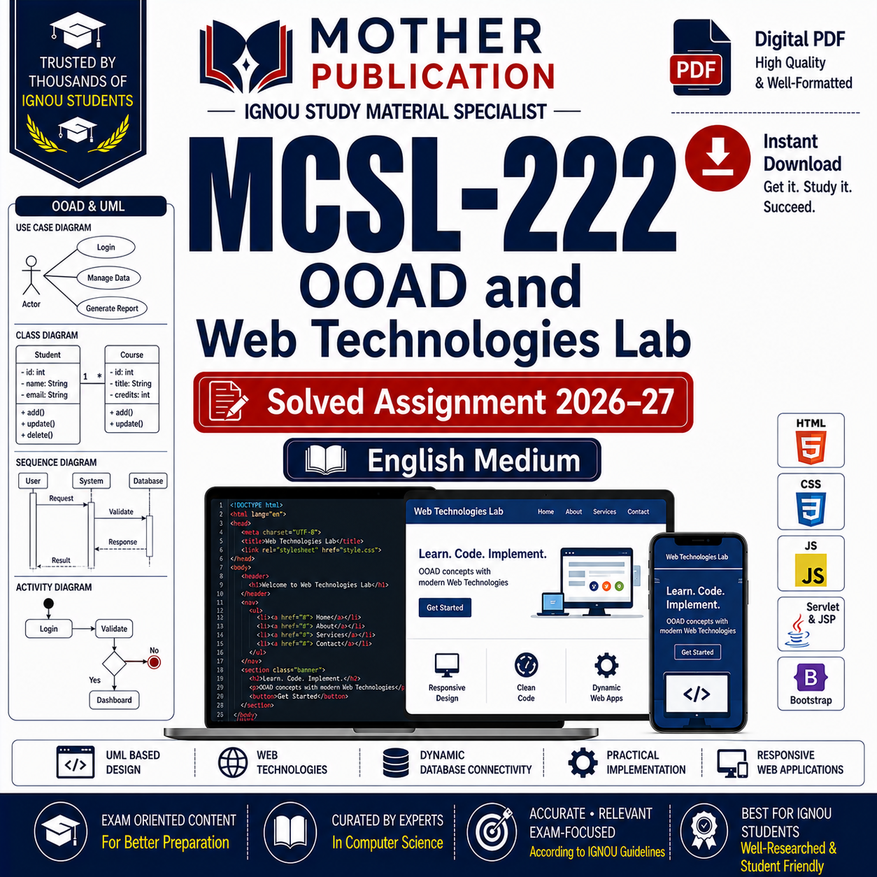 MCSL-222 Solved Assignment 2026-27 in English