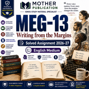 MEG-13 Solved Assignment 2026-27 in English | Writing from the Margins