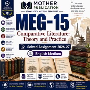 MEG-15 Solved Assignment 2026-27 in English | Comparative Literature