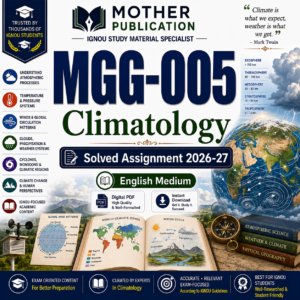 MGG-005 Solved Assignment 2026-27 in English | Climatology