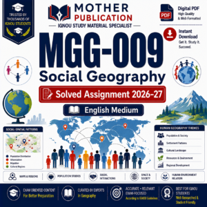 MGG-009 Solved Assignment 2026-27 in English