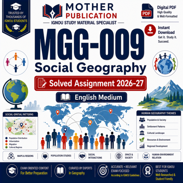 MGG-009 Solved Assignment 2026-27 in English