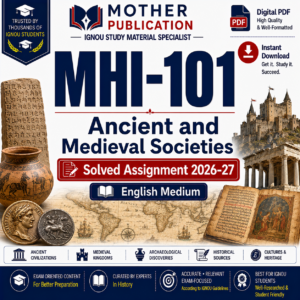 MHI-101 Solved Assignment 2026-27 in English