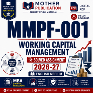 MMPF-001 Solved Assignment 2026-27 in English