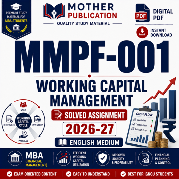 MMPF-001 Solved Assignment 2026-27 in English