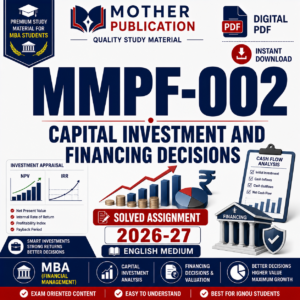 MMPF-002 Solved Assignment 2026-27 in English