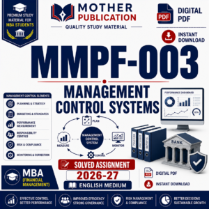 MMPF-003 Solved Assignment 2026-27 in English