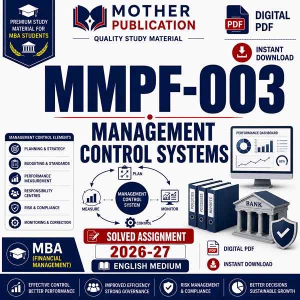 MMPF-003 Solved Assignment 2026-27 in English