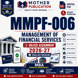 MMPF-006 Solved Assignment 2026-27 in English