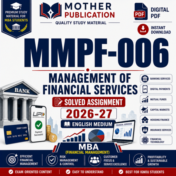 MMPF-006 Solved Assignment 2026-27 in English