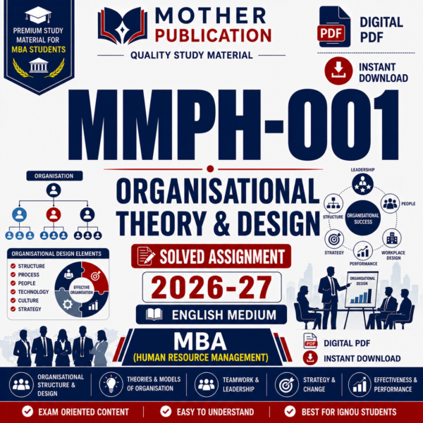 MMPH-001 Solved Assignment 2026-27 in English