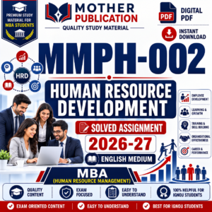 MMPH-002 Solved Assignment 2026-27 in English