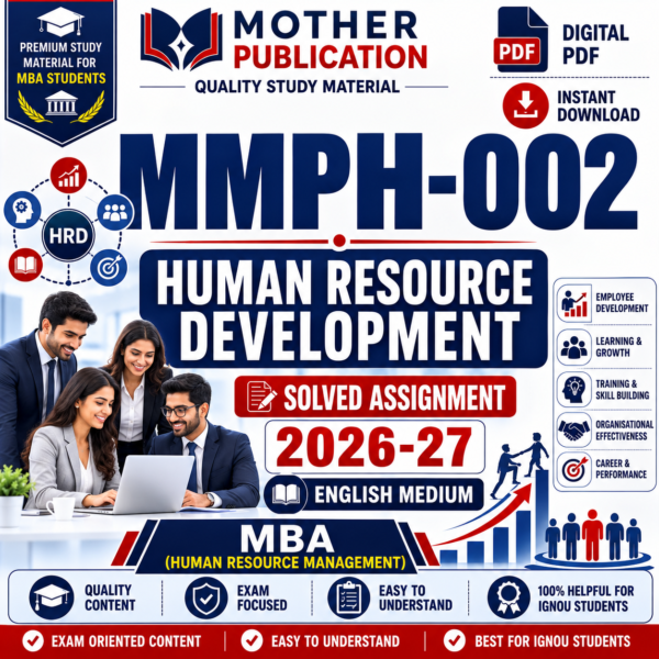 MMPH-002 Solved Assignment 2026-27 in English