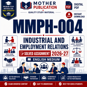 MMPH-004 Solved Assignment 2026-27 in English