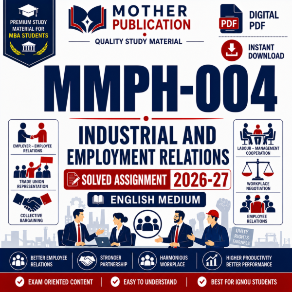 MMPH-004 Solved Assignment 2026-27 in English