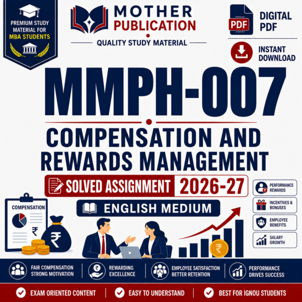 MMPH-007 Solved Assignment 2026-27 in English