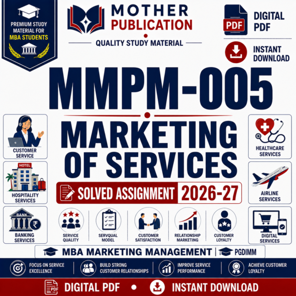 MMPM-005 Solved Assignment 2026-27 in English