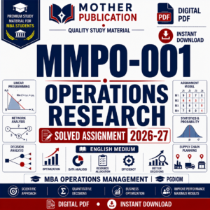 MMPO-001 Solved Assignment 2026-27 in English