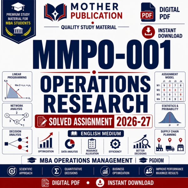 MMPO-001 Solved Assignment 2026-27 in English