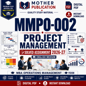 MMPO-002 Solved Assignment 2026-27 in English