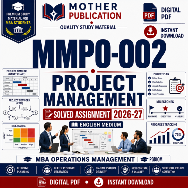 MMPO-002 Solved Assignment 2026-27 in English