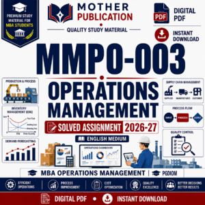 MMPO-003 Solved Assignment 2026-27 in English