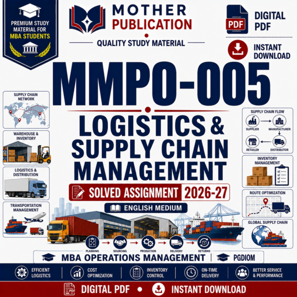 MMPO-005 Solved Assignment 2026-27 in English