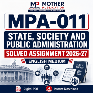 MPA-011 Solved Assignment 2026-27 in English