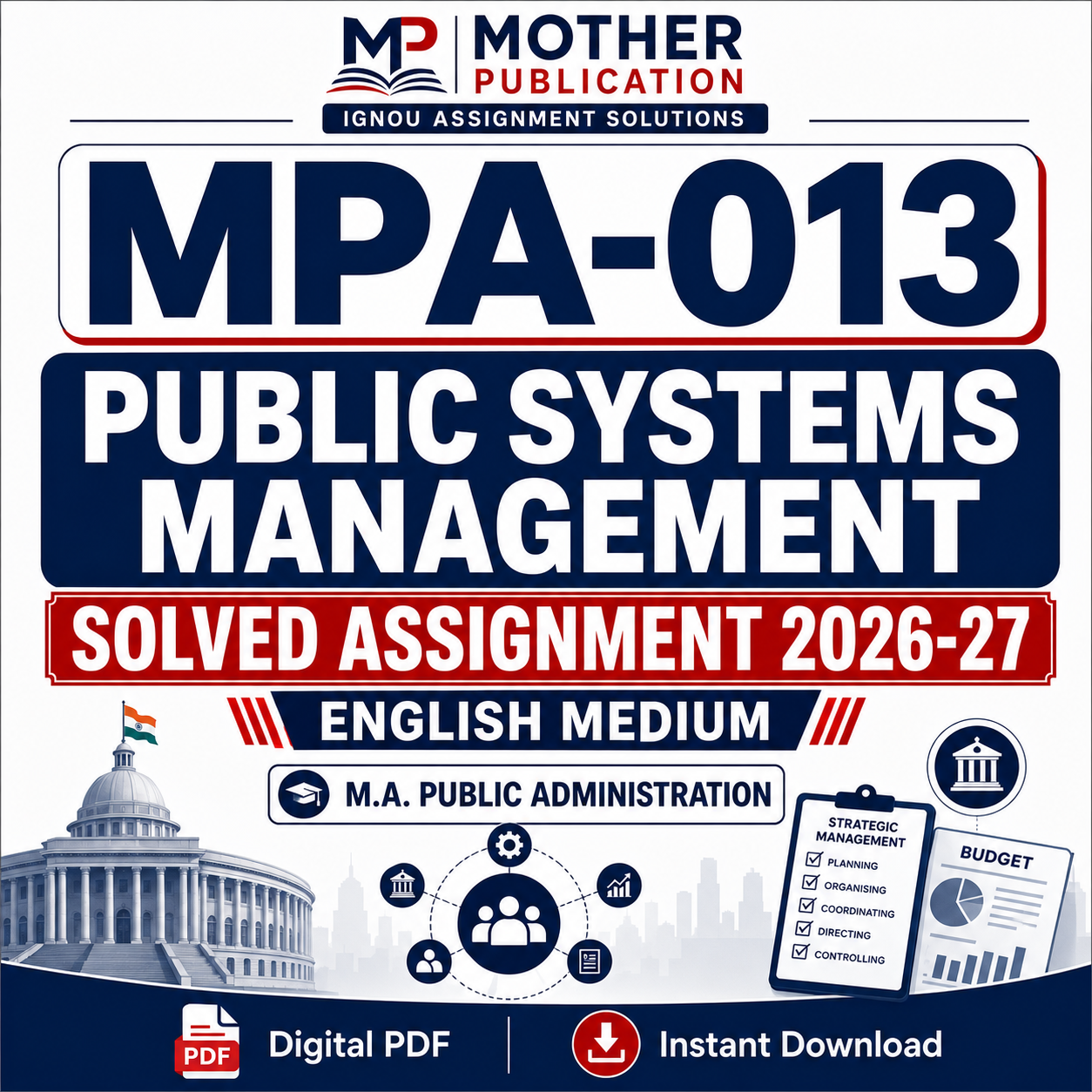 MPA-013 Solved Assignment 2026-27 in English | M.A. Public Administration