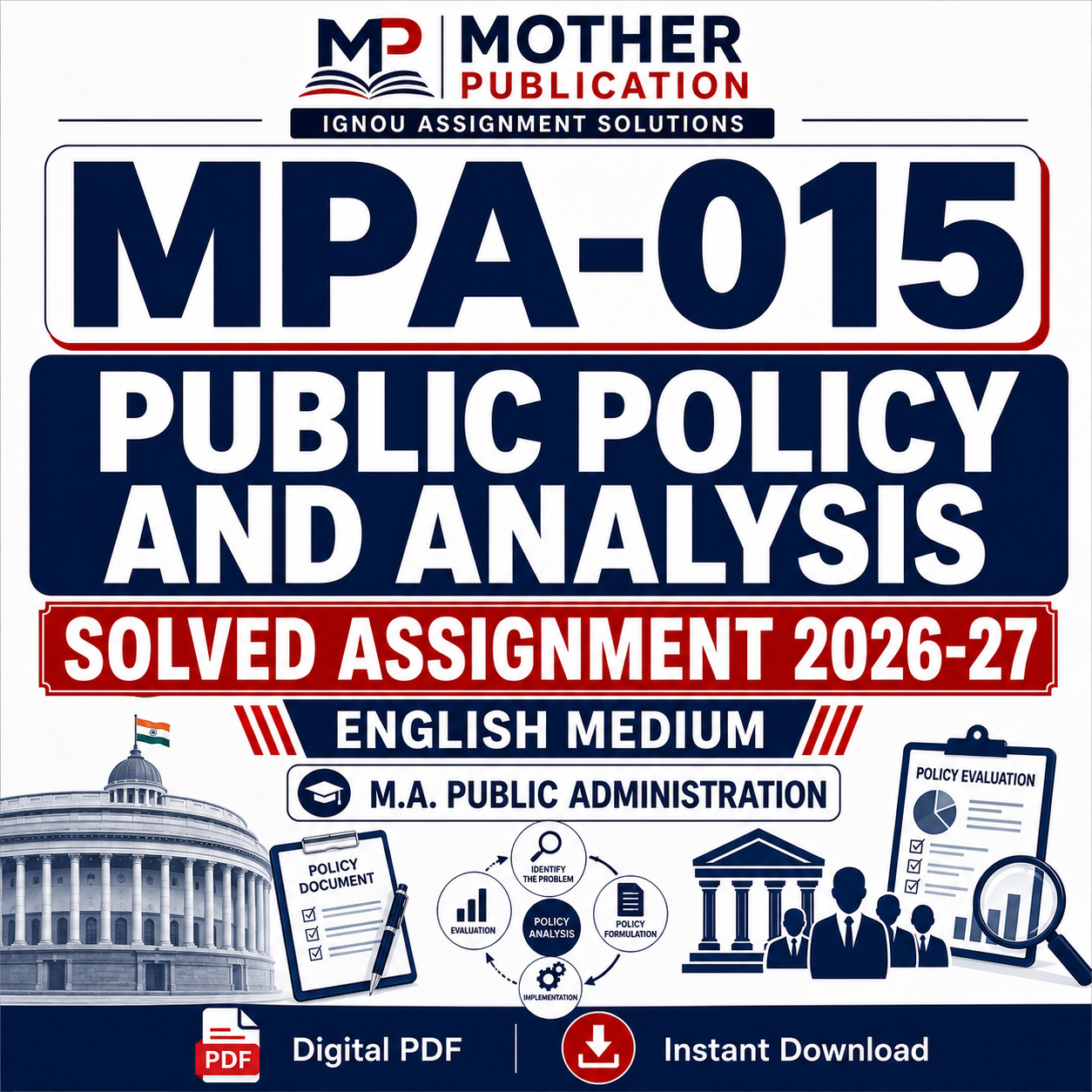 MPA-015 Solved Assignment 2026-27 in English | M.A. Public Administration