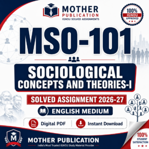 MSO-101 Solved Assignment 2026-27 in English | M.A. Sociology