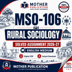 MSO-106 Solved Assignment 2026-27 in English | M.A. Sociology