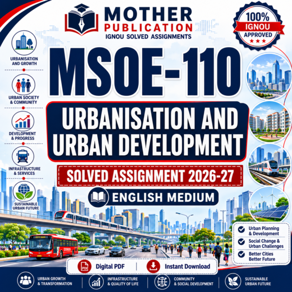 MSOE-110 Solved Assignment 2026-27 in English | M.A. Sociology