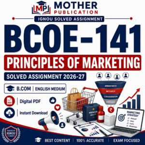BCOE-141 Solved Assignment 2026-27 in English for B.Com
